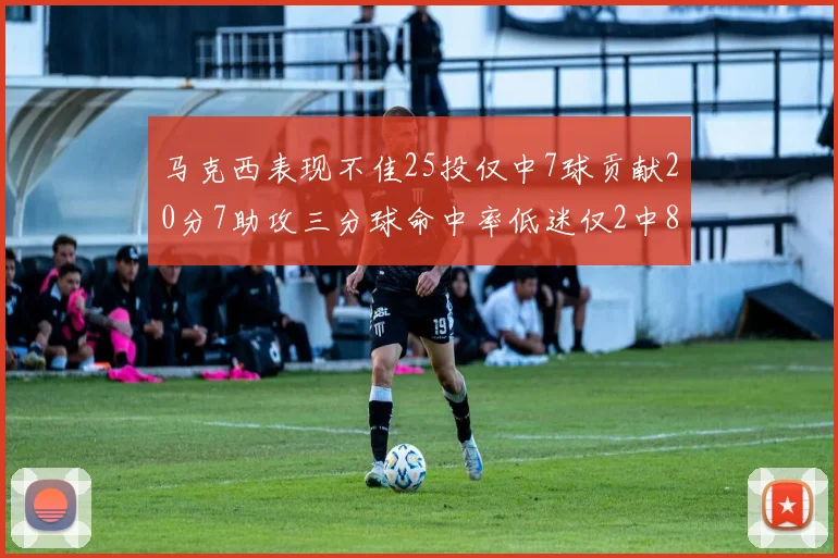 马克西表现不佳25投仅中7球贡献20分7助攻三分球命中率低迷仅2中8